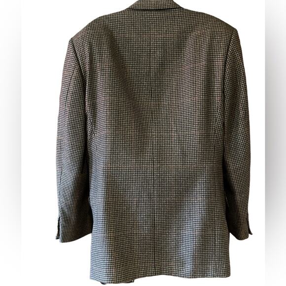 Ermenegildo Zegna for Neiman Marcus Mens 44 Cashmere Brown Houndstooth Blazer - Picture 2 of 14